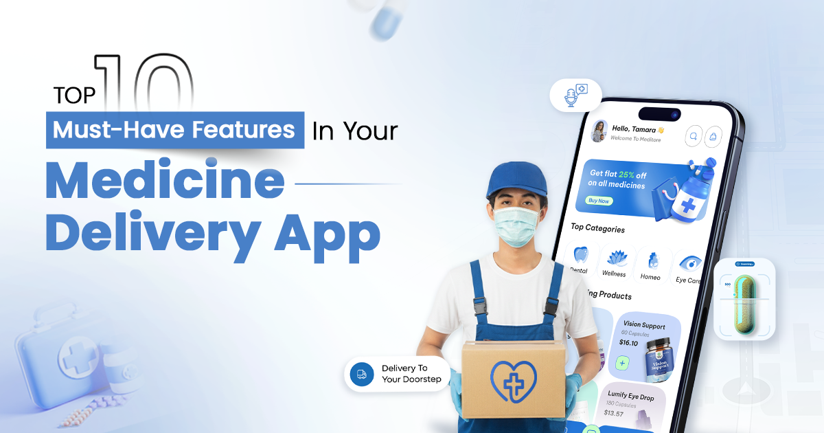 Medicine delivery app features